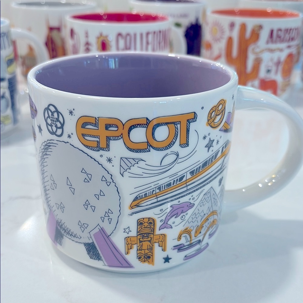 STARBUCKS BEEN THERE SERIES DISNEY WORLD EPCOT MUG 💜💛💜
